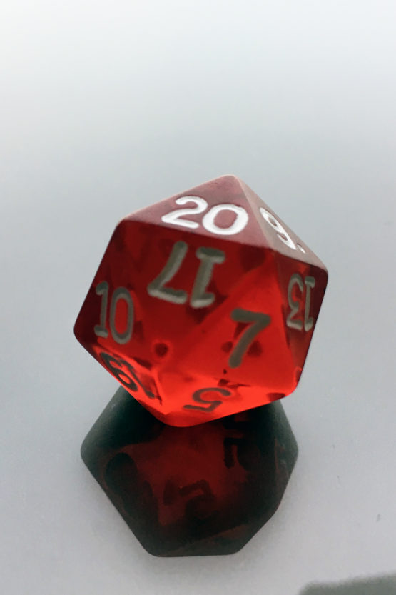 Store Die Amulet: Transparent Red